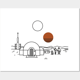 Galactic Sunset Apparel: Journey to the Desert Planet! Posters and Art